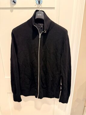 Rag & Bone Full Zip Merino Wool Sweater Black — AS IS (small hole)